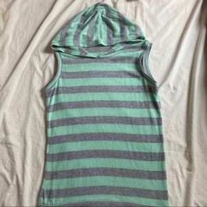 Justice Green and Gray Top with Hoodie